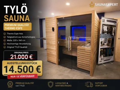 Tylö Sauna 220X160 Thermo Espe Teilglasfront Ausstellungsstuck